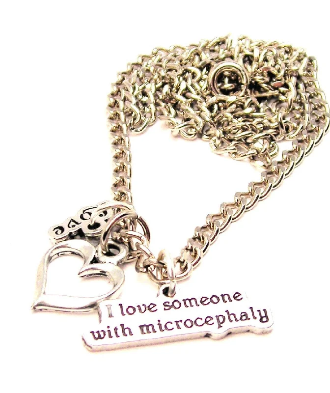 Gold Bar Necklace-I Love Someone With Microcephaly Little Love Necklace