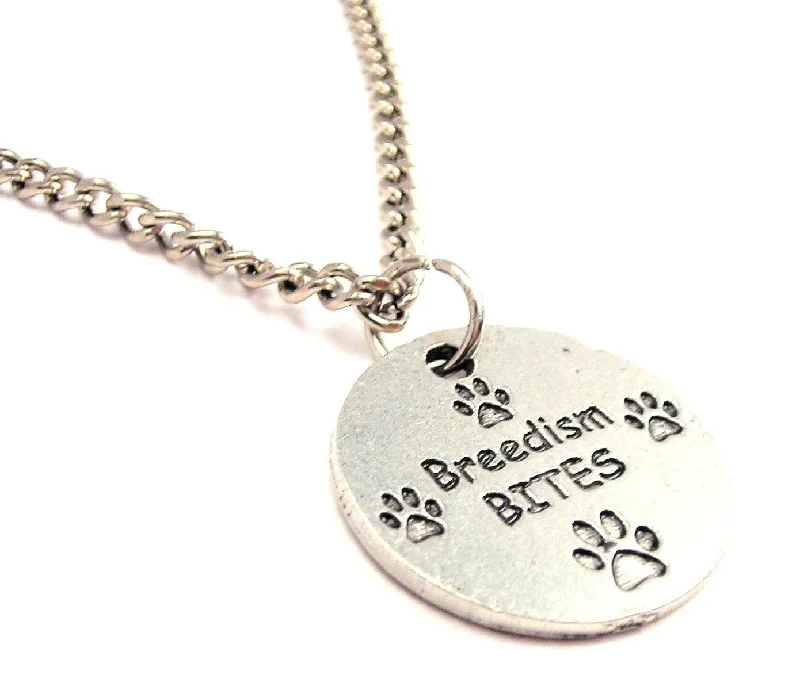 Wedding Necklace for Bridesmaids-Breedism Bites Single Charm Necklace