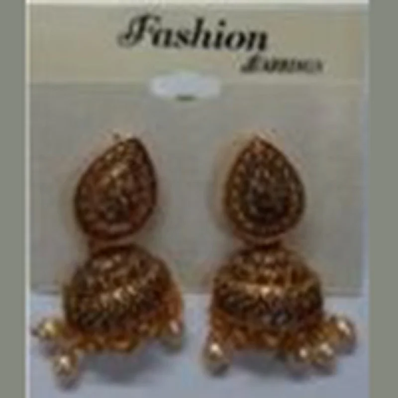 Women’s Drop Earrings-Infinity Jewels Gold Plated Jhumki Earrings