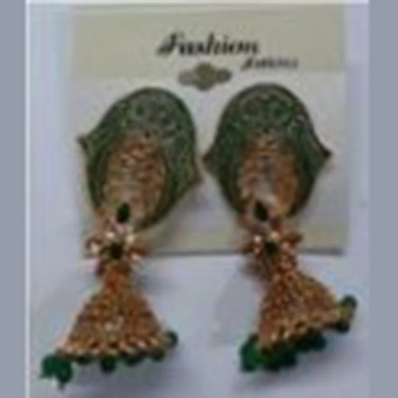 Vintage Gold Earrings-Infinity Jewels Jhumki Earrings