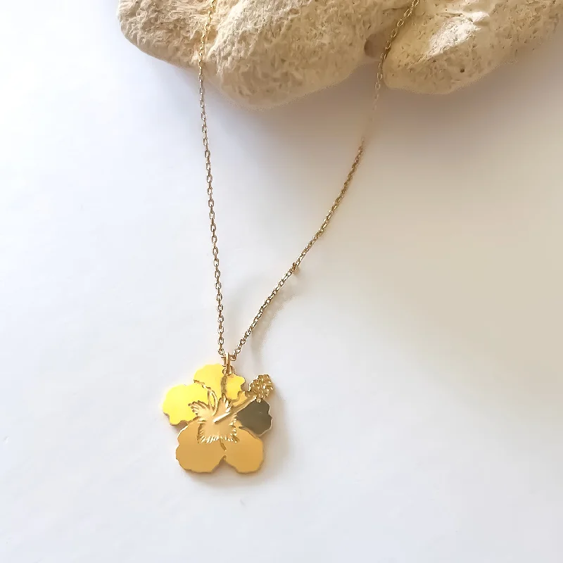 Personalized Necklace for Gift-Hibiscus Necklace