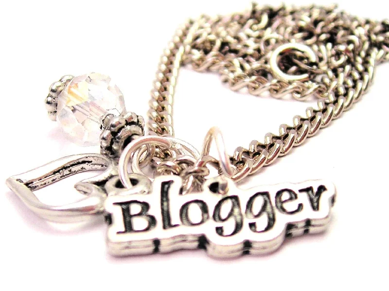 Adjustable Necklace-Blogger Heart And Crystal Necklace