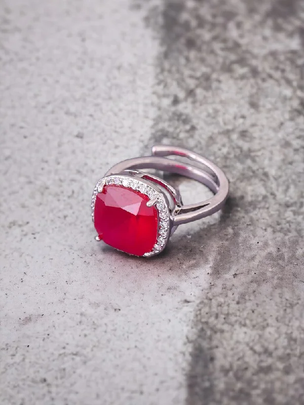 Luxury Wedding Ring-Ruby Aggeliki Adjustable Ring