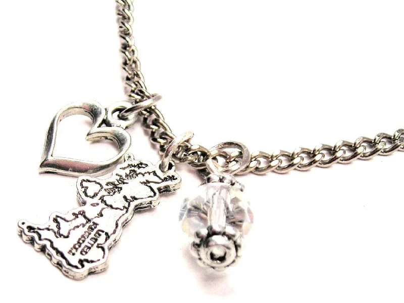 Classic Diamond Necklace-United Kingdom Necklace with Small Heart