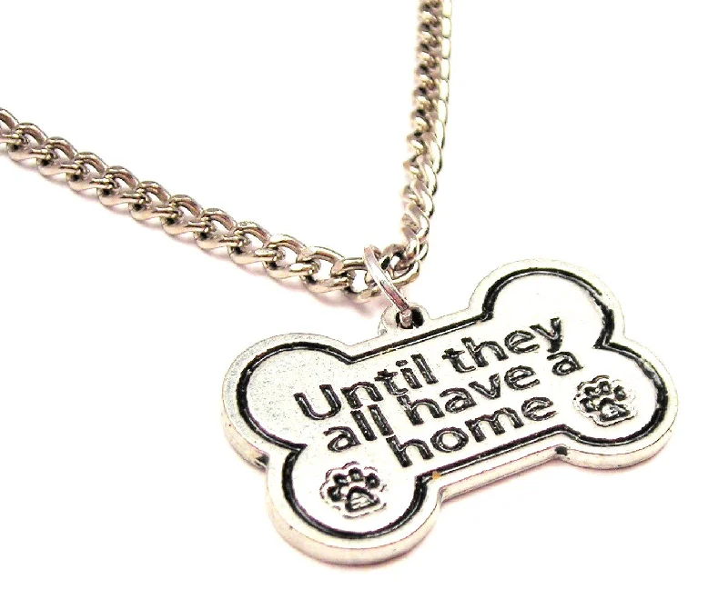 Silver Drop Necklace-Until They All Have A Home Single Charm Necklace