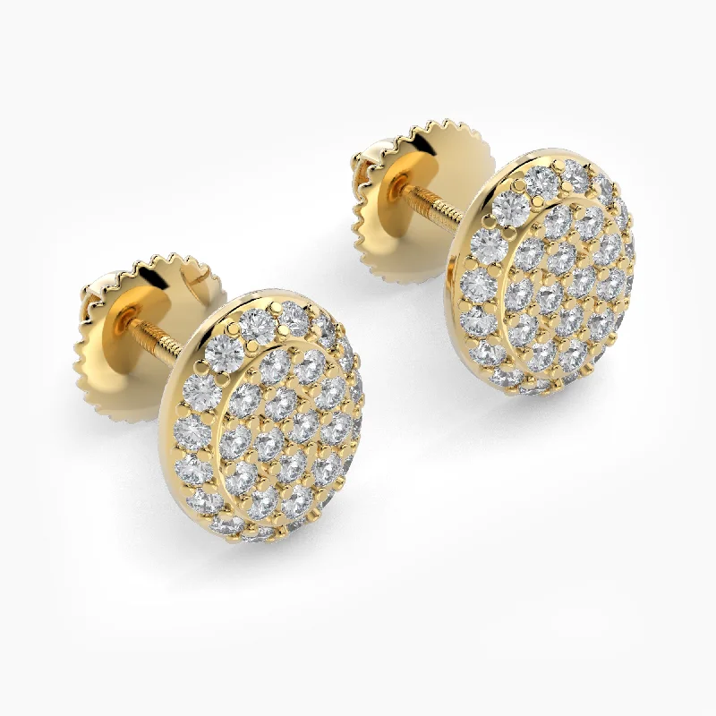 Unique Stud Earrings-Oval Shaped AMoré Pavé Stud Earrings With 0.50 ct. Diamonds