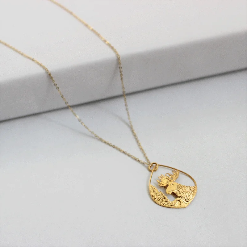 Women’s Engagement Necklace-Moose Necklace