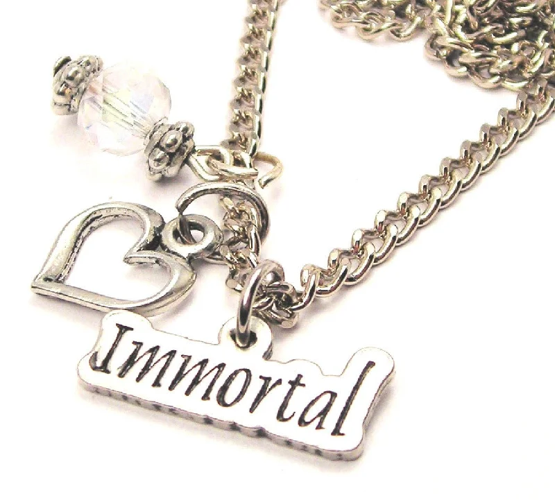 Elegant Choker Necklace-Immortal Stylized Necklace with Small Heart