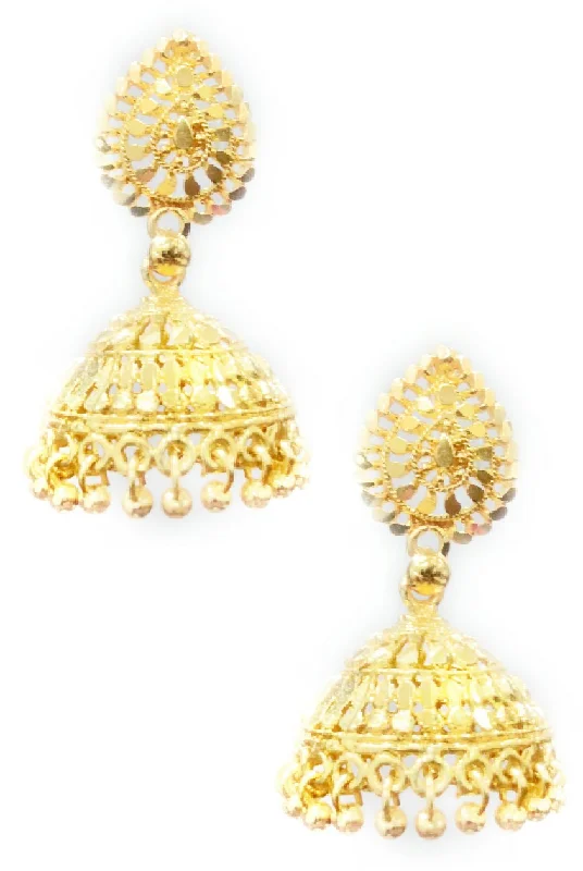 Crystal Drop Earrings-Martina Jewels Gold Plated Pack Of 6 Dangler Earrings - E-103