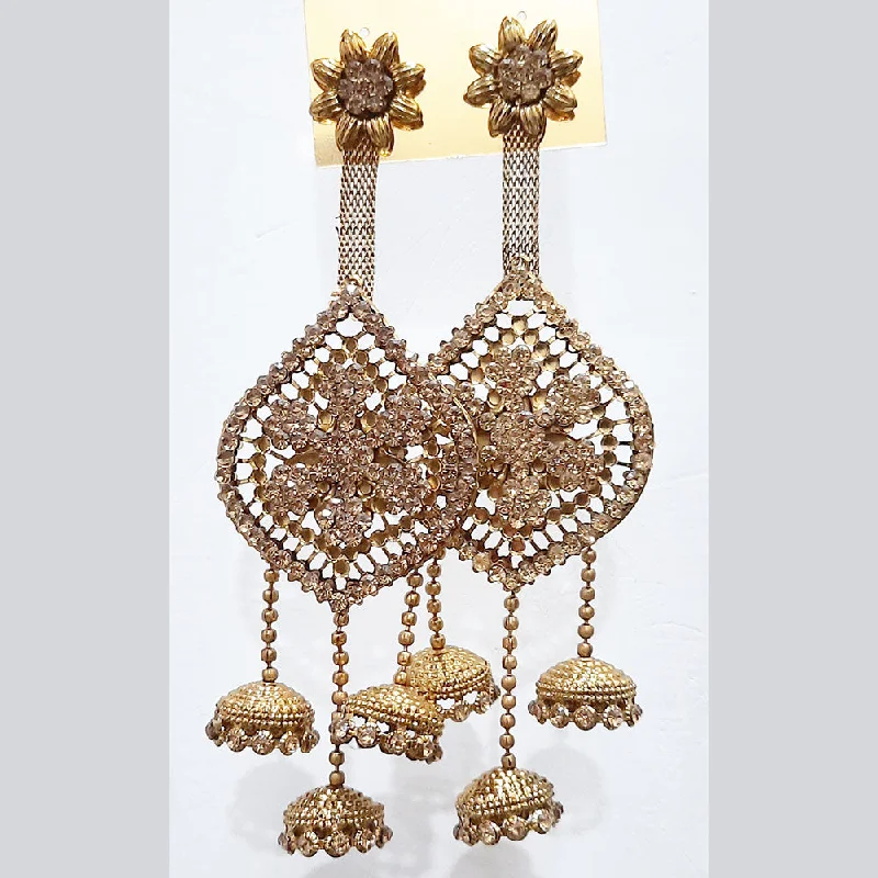 Statement Earrings for Casual Wear-Martina Jewels Austrian Stone Jhumki Earrings