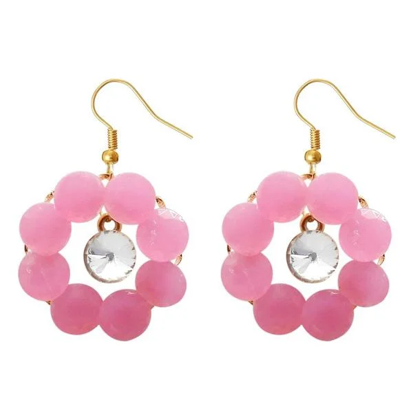 Unique Earrings for Party-Kriaa Resin Stone Gold Plated Dangler Earring - 1311412B