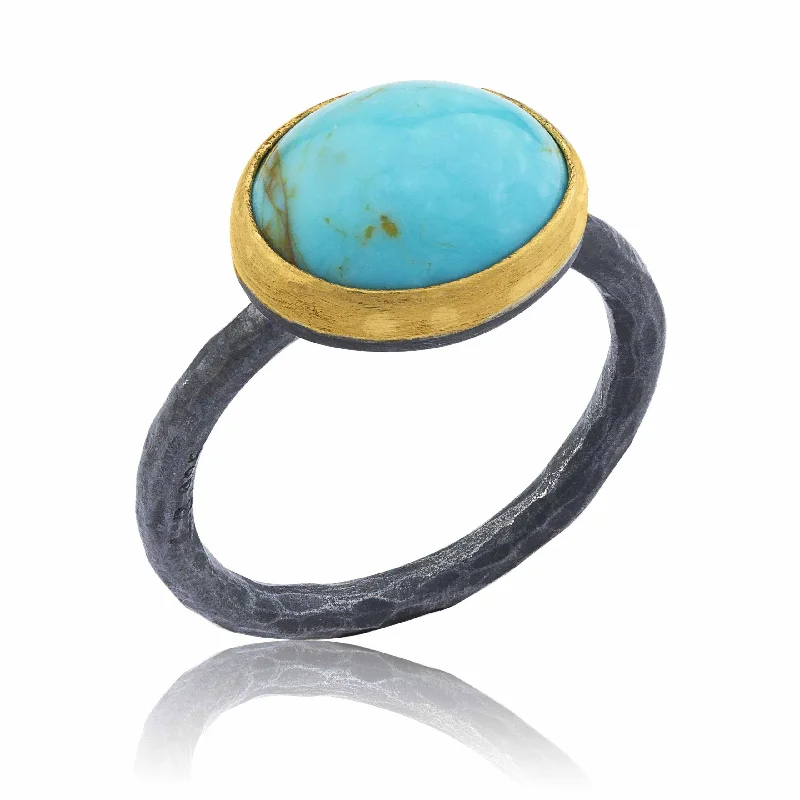 Promise Ring for Couple-Lika Behar Kingman Turquoise "Candy" Ring