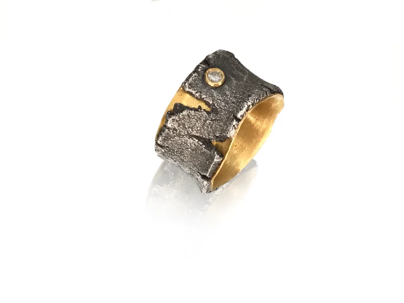 Custom Name Ring-Michael Jensen Medium Talentum Single Diamond Band