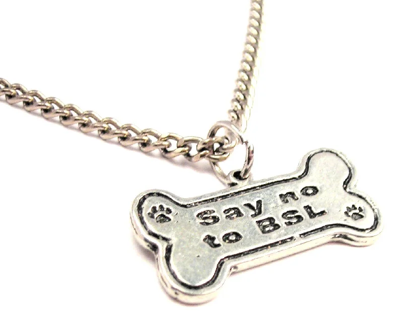 Adjustable Necklace-Say No To BSL Single Charm Necklace