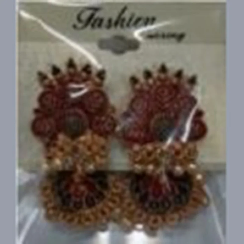 Retro Style Earrings-Infinity Jewels Gold Plated Jhumki Earrings