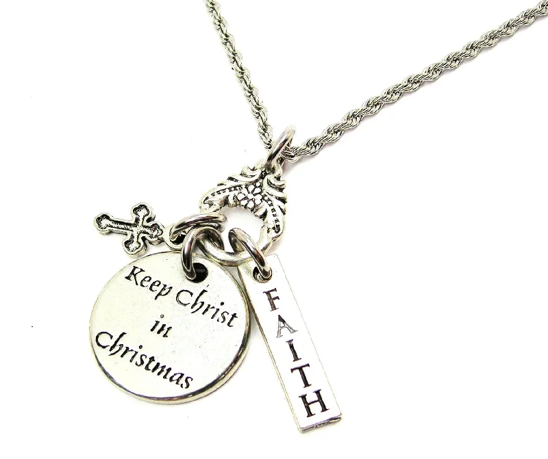 Layered Chain Necklace-Keep Christ In Christmas Catalog Necklace