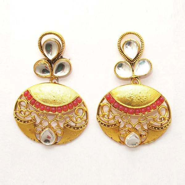 Rhinestone Stud Earrings-Kriaa Austrian Stone Gold Plated Dangler Earring - 1307219