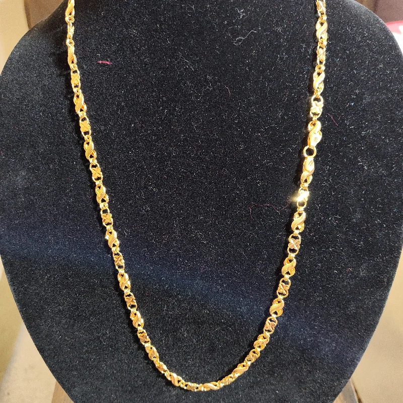 Layered Chain Pendant Necklace-Dazzling Long Chain Gold Plated Designer Chain