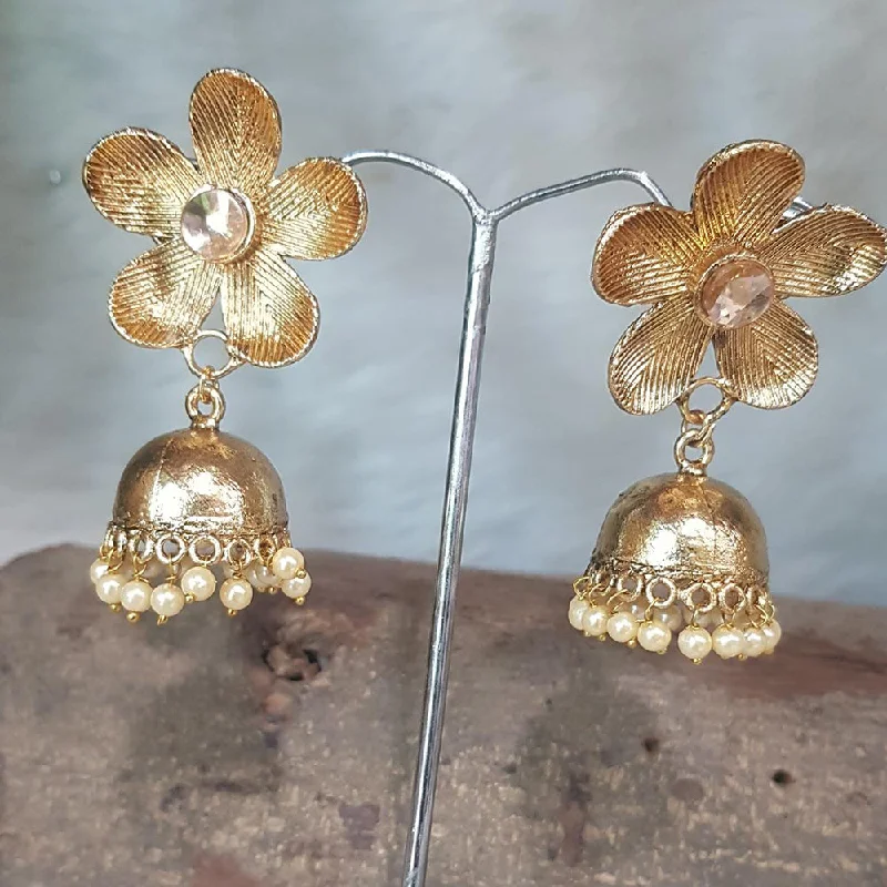 Vintage Drop Earrings-Shreeji Gold Plated Jhumki Earrings