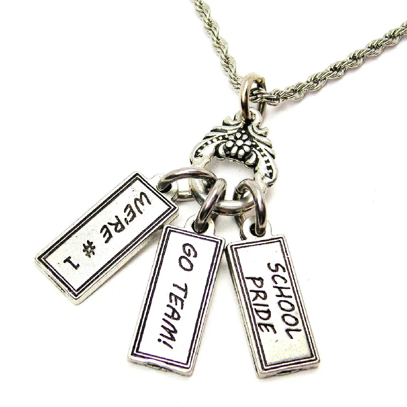 Silver Cross Necklace-School Pride Catalog Necklace