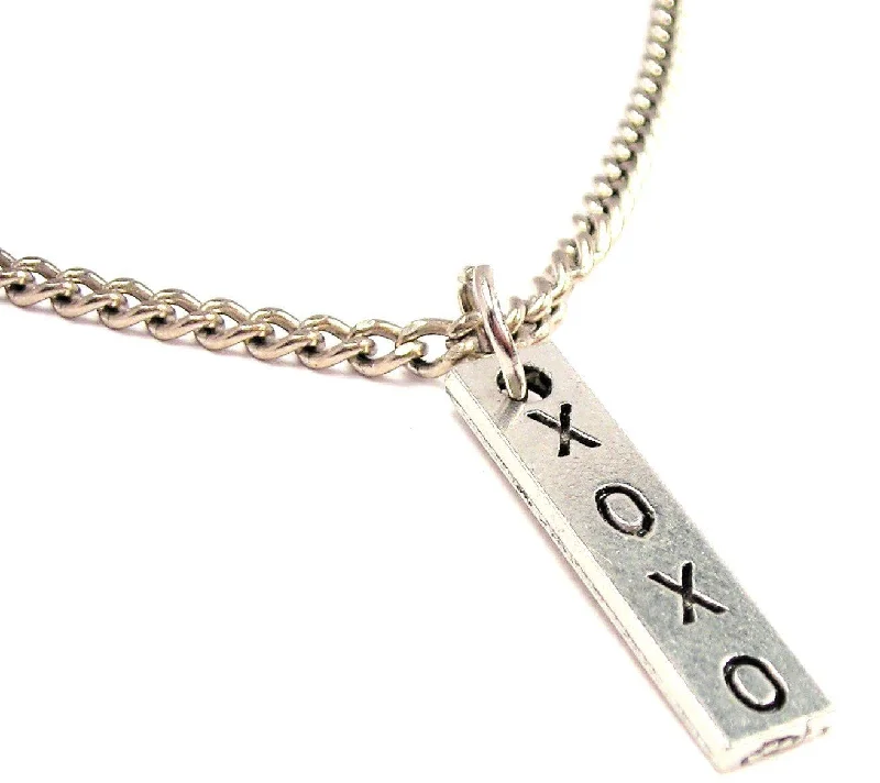 Custom Name Necklace-XOXO Single Charm Necklace