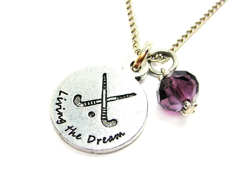 Vintage Chain Necklace-Living The Dream Field Hockey Necklace