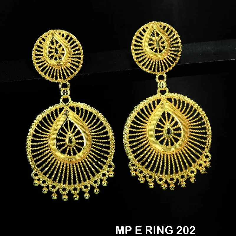 Silver Crystal Stud Earrings-Mahavir Forming Gold Plated Dangler Earrings  - MP E Ring 202