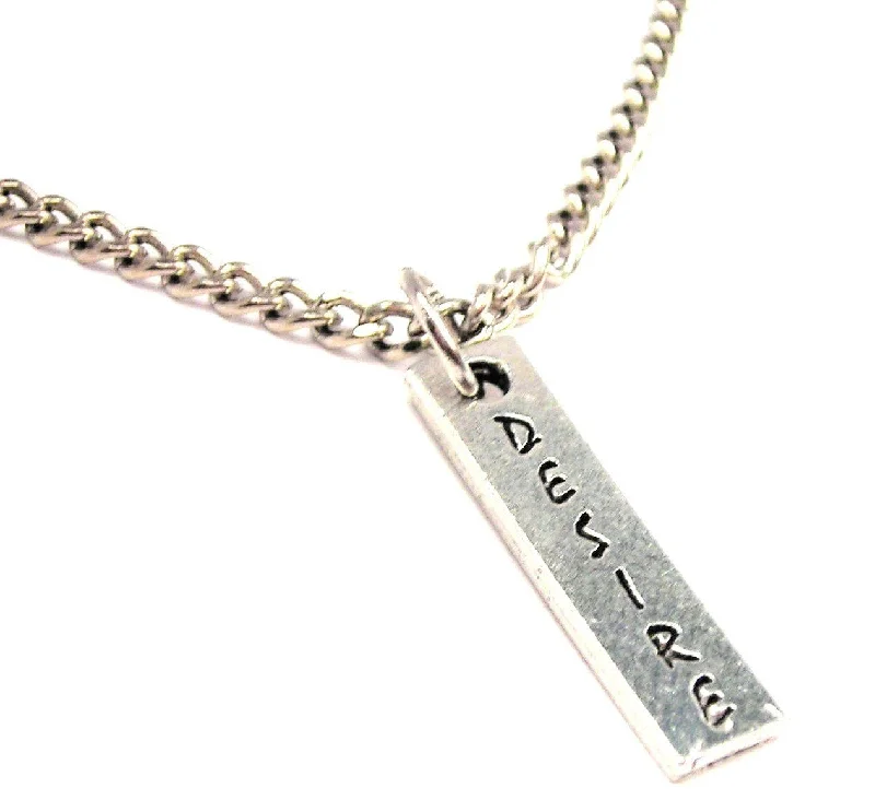 Simple Silver Pendant Necklace-Desire Single Charm Necklace