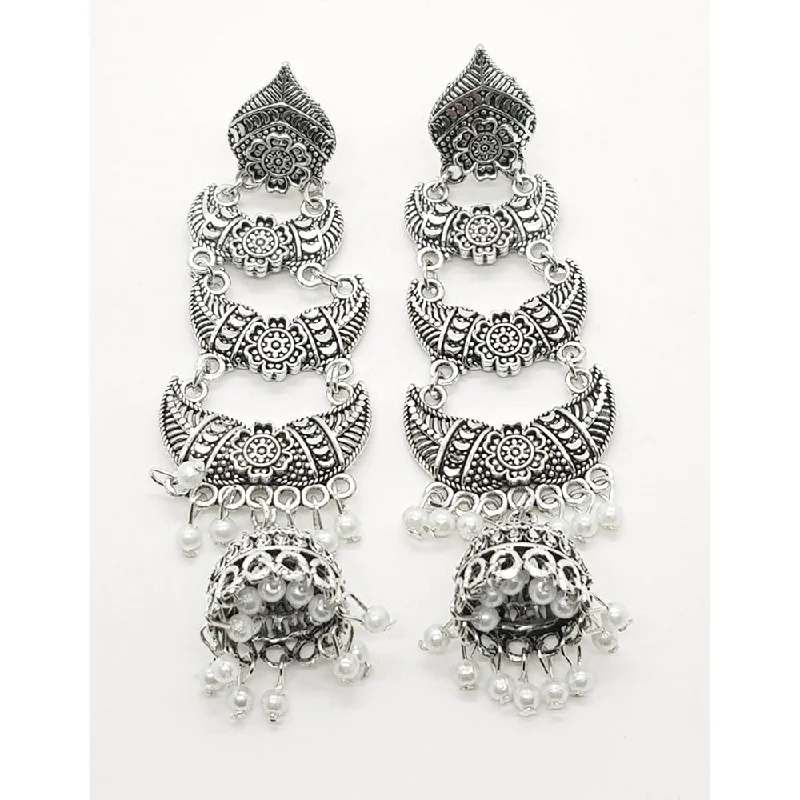 Oversized Earrings-Raiyaraj Silver Plated Pack Of 3 Dangler Earrings -RREAR06