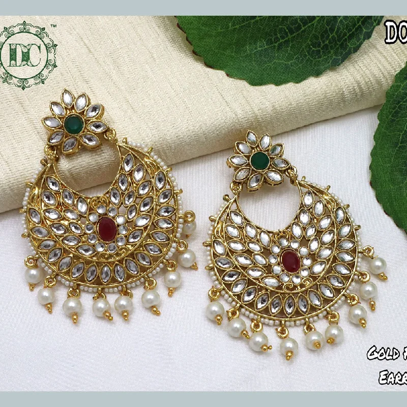 Enamel Earrings-Diksha Collection Gold Plated Dangler Earrings