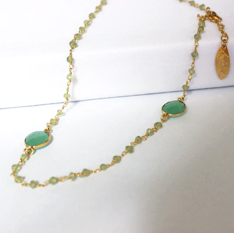 Silver Infinity Necklace-Semi-Precious Vermeil Necklaces