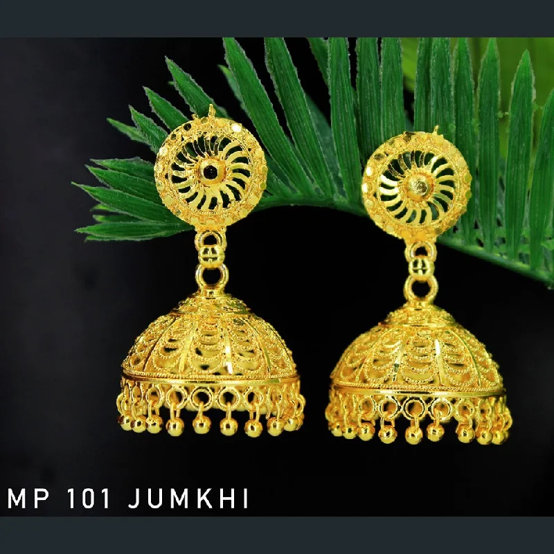 Creative Hoop Earrings-Mahavir Forming Gold Plated Jhumki Earrings  - MP 101 Jumkhi