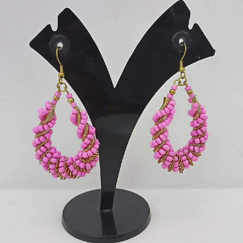 Sweetheart Earrings-Jeweljunk Gold Plated Beads Dangler Earrings  - 1309094A