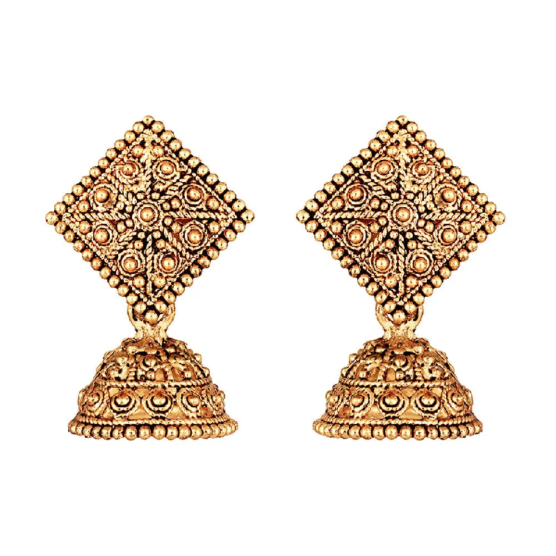 Modern Silver Earrings-Shrishti Fashion Excellent Gold Plated Jhumki Earring For Women