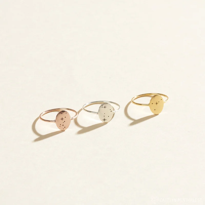 Trendy Stackable Rings-Constellation Oval Ring