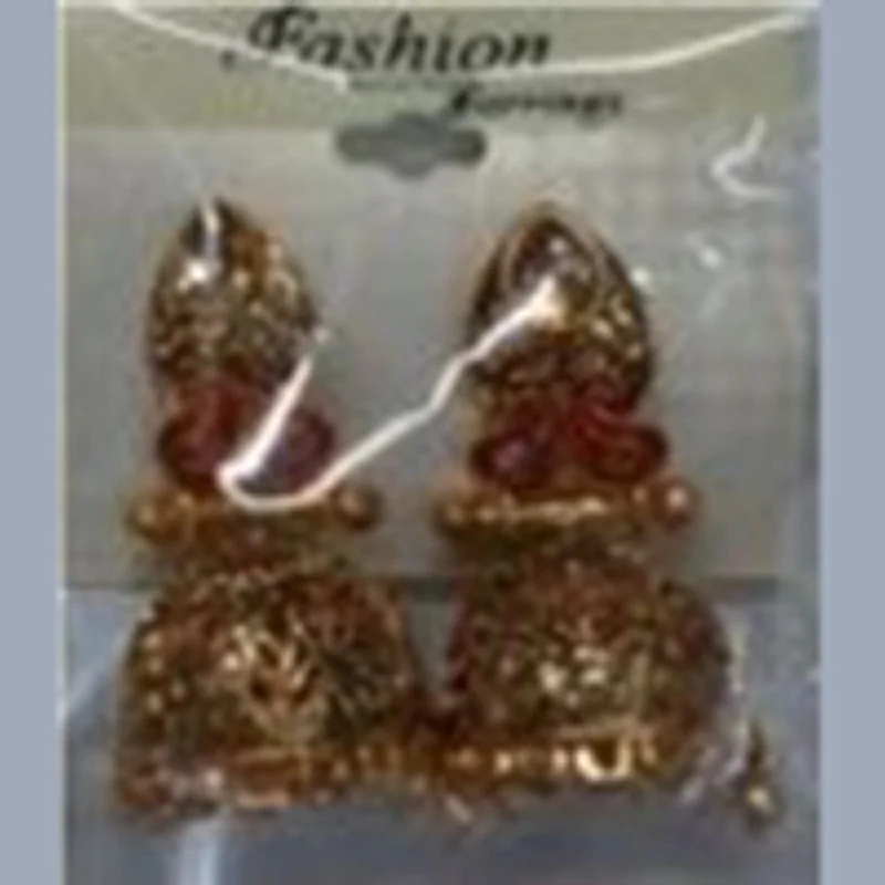 Unique Designer Earrings-Infinity Jewels Gold Plated Jhumki Earrings