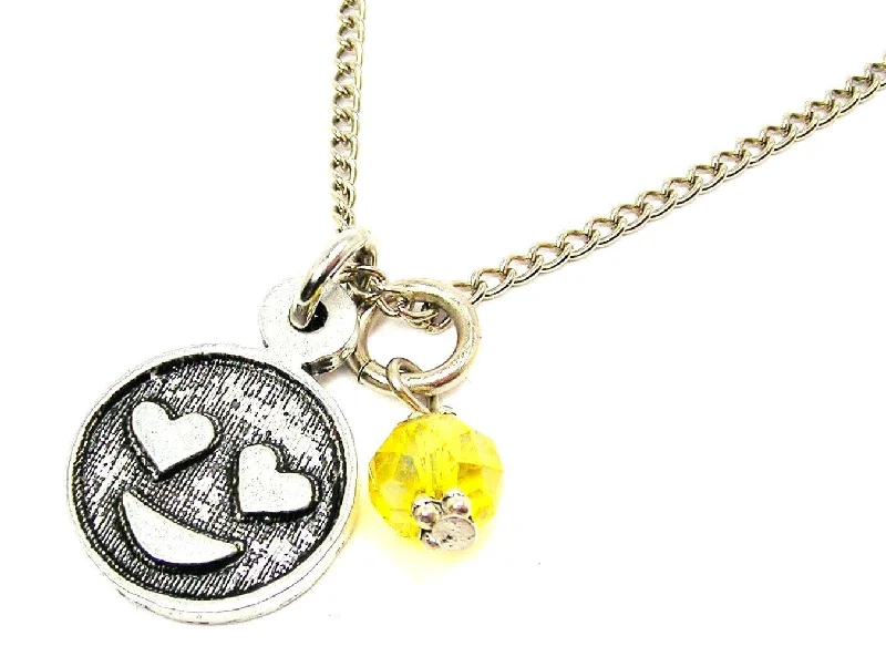 Gold Coin Necklace-Love Emoji Necklace