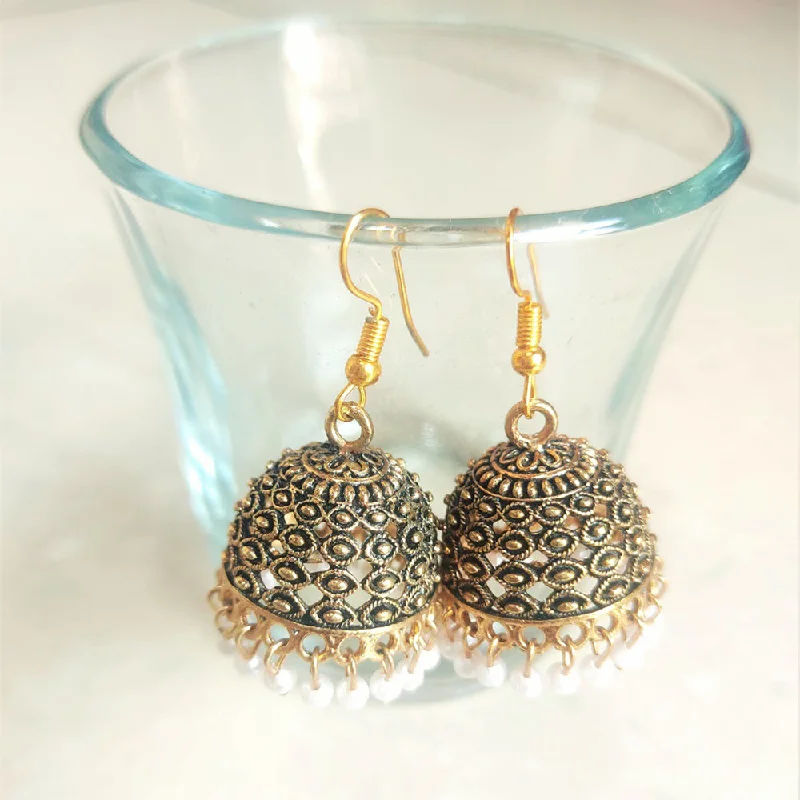 Sterling Silver Drop Earrings-H K Fashion Gold Plated Jhumki Earrings