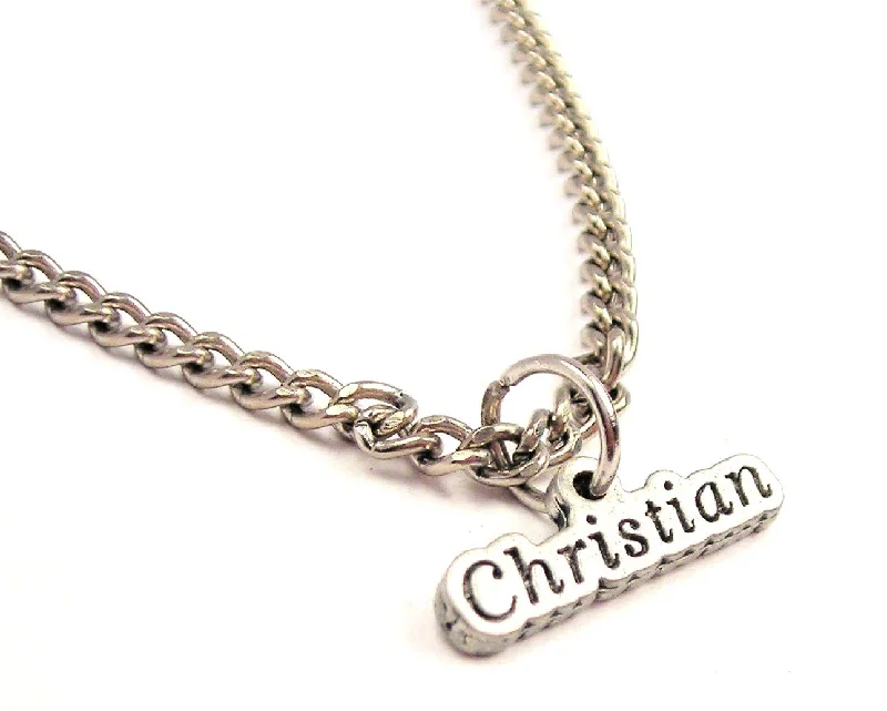 Green Gem Necklace-Christian Single Charm Necklace