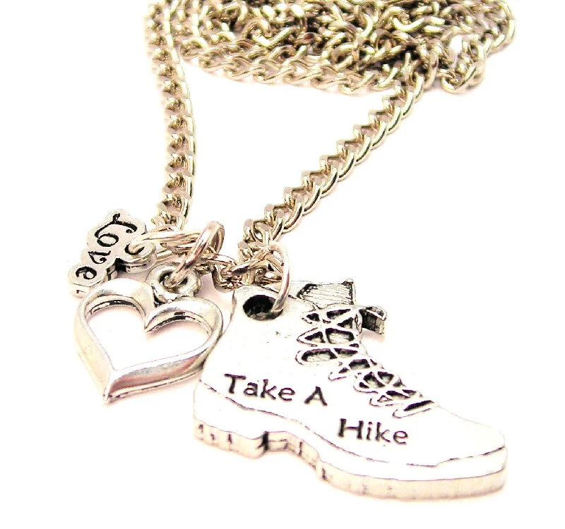 Gold Chain Necklace for Men-Take A Hike Boot Little Love Necklace