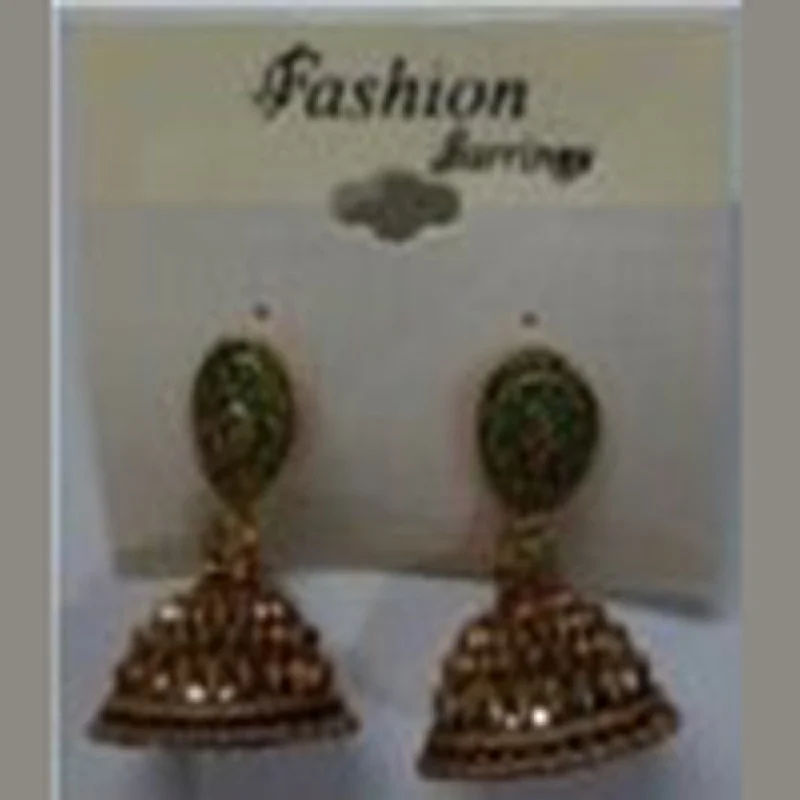 Abstract Shape Earrings-Infinity Jewels Gold Plated Jhumki Earrings