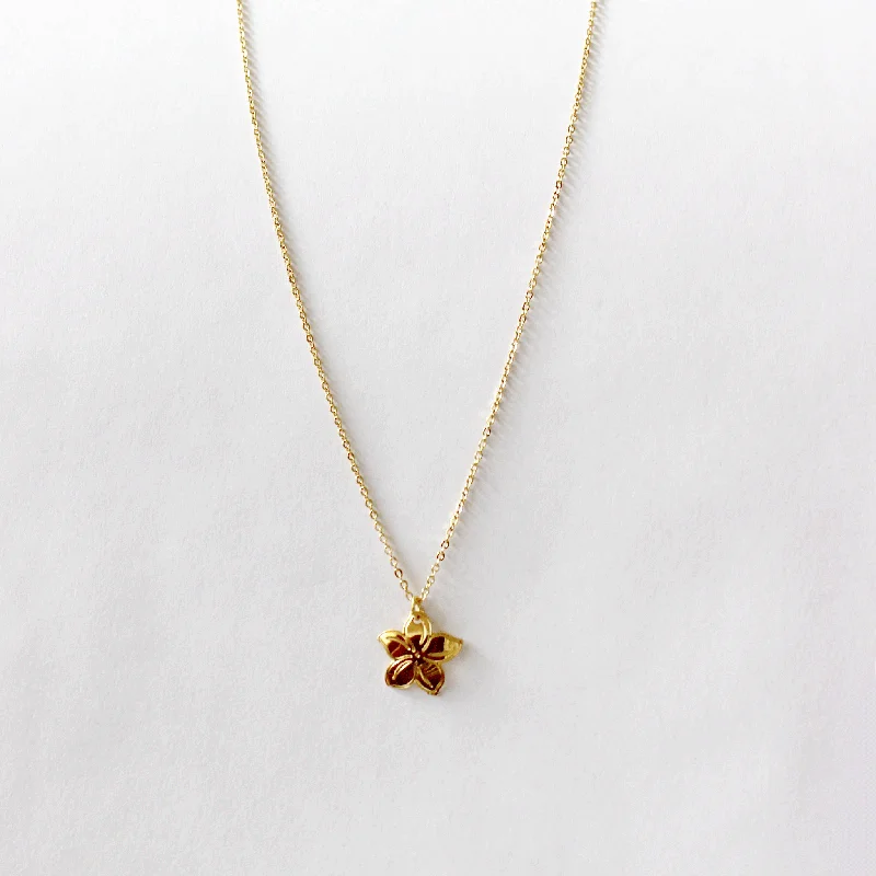 Artistic Statement Necklace-Star Plumeria Necklace