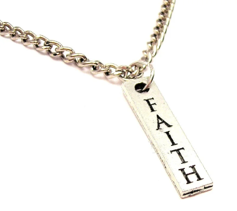 Boho Style Necklace-Faith Single Charm Necklace