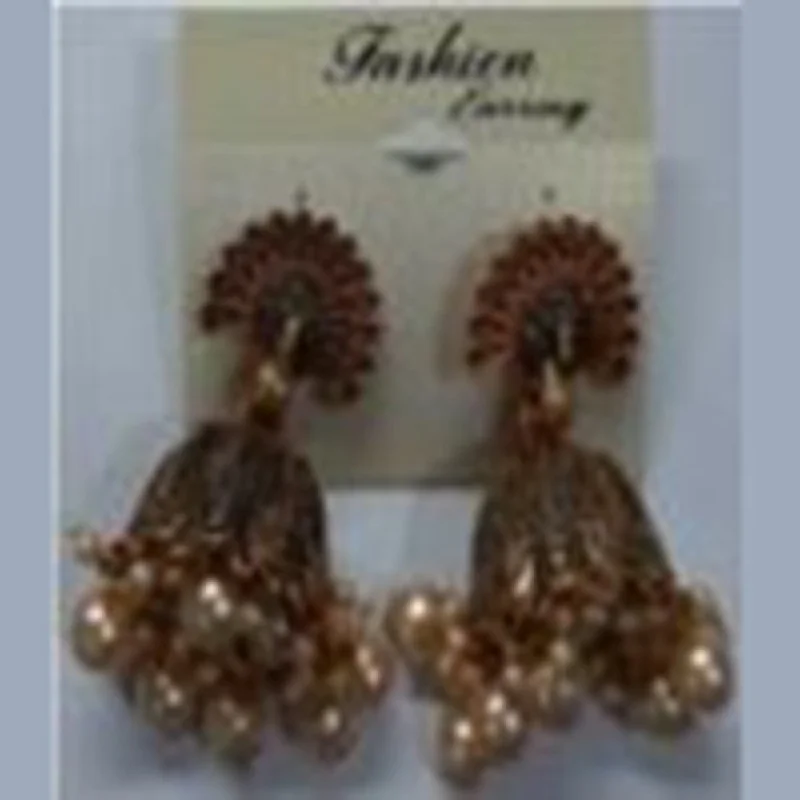 Long Silver Earrings-Infinity Jewels Jhumki Earrings