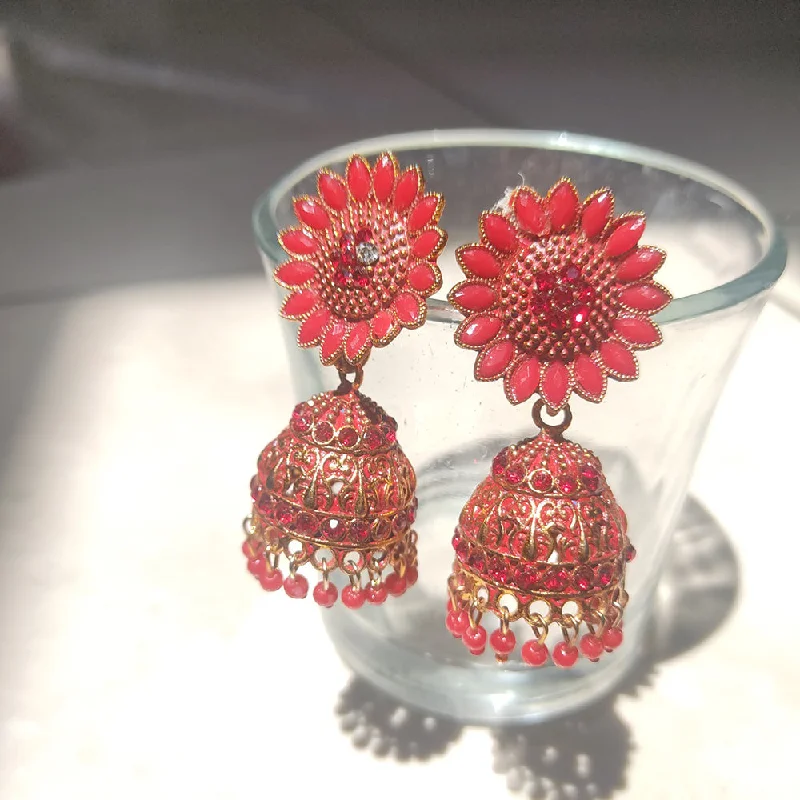 Custom Made Earrings-H K Fashion Gold Plated Jhumki Earrings