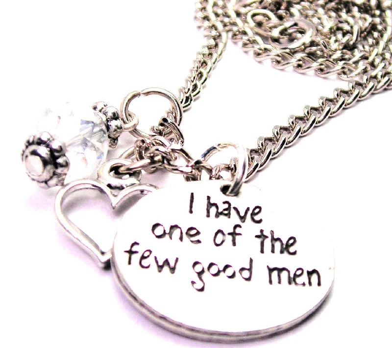 Casual Bead Necklace-I Have One Of The Few Good Men Necklace with Small Heart