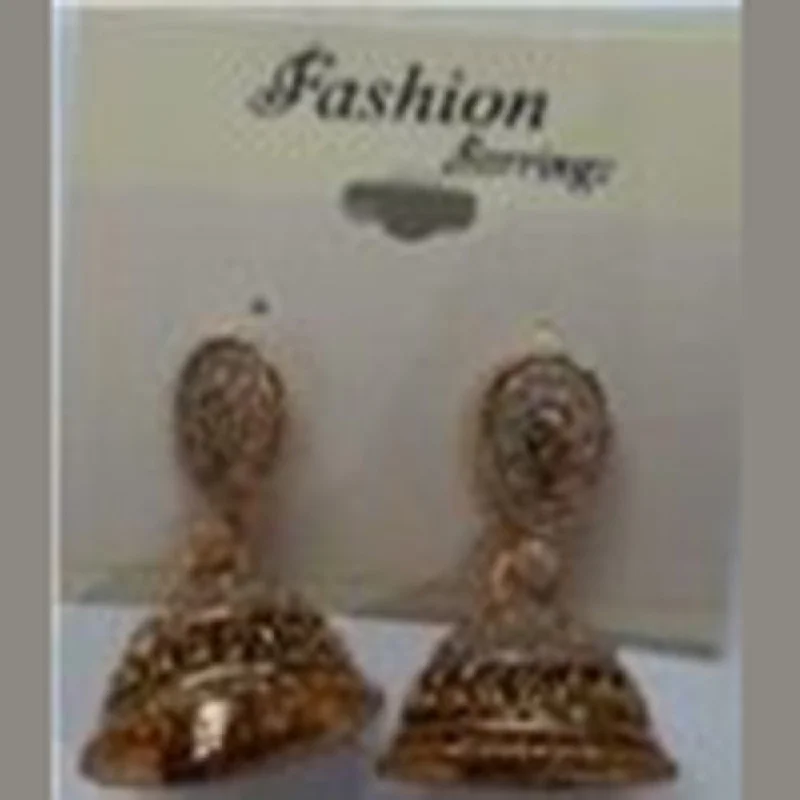 Hoop Earrings for Everyday-Infinity Jewels Gold Plated Jhumki Earrings