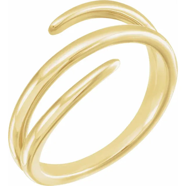 Unique Sterling Silver Ring-Gold Coil Ring