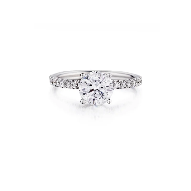 Luxury Diamond Engagement Ring-Round Brilliant Cut Diamond Ring