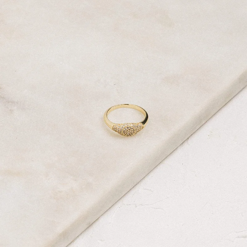 Custom Name Ring-Pave Signet Ring